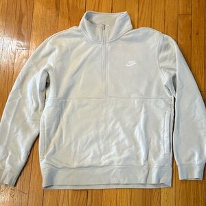 Nike Men's Light Gray Half-Zip Sweatshirt